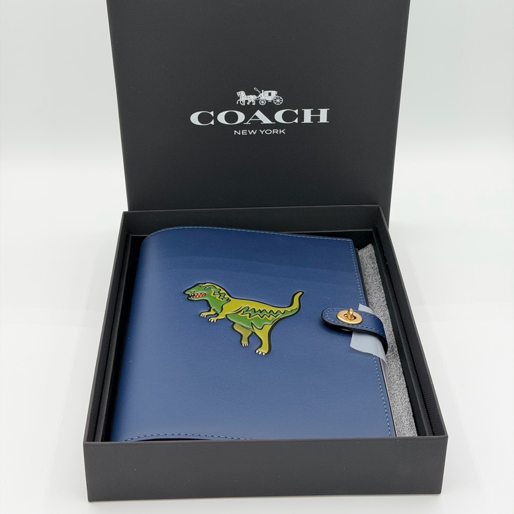 Coach Rexy Blue Leather Rexy Notebook, CE928